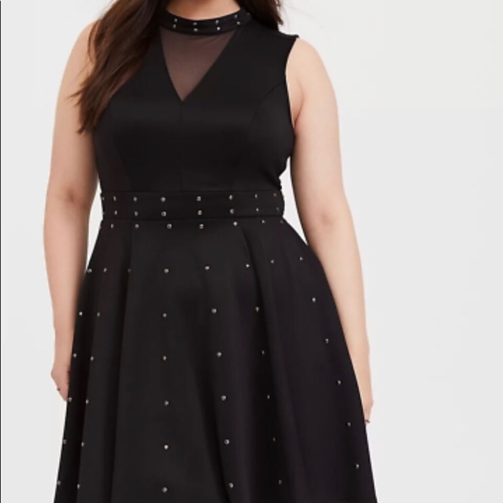 Black studded dress